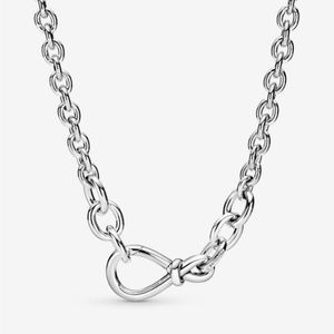 Pandora Sterling Chunky Infinity Knot Chain Necklace
